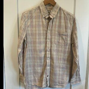 Taylor Stitch "Jack" Cotton Shirt in Sand Plaid 38